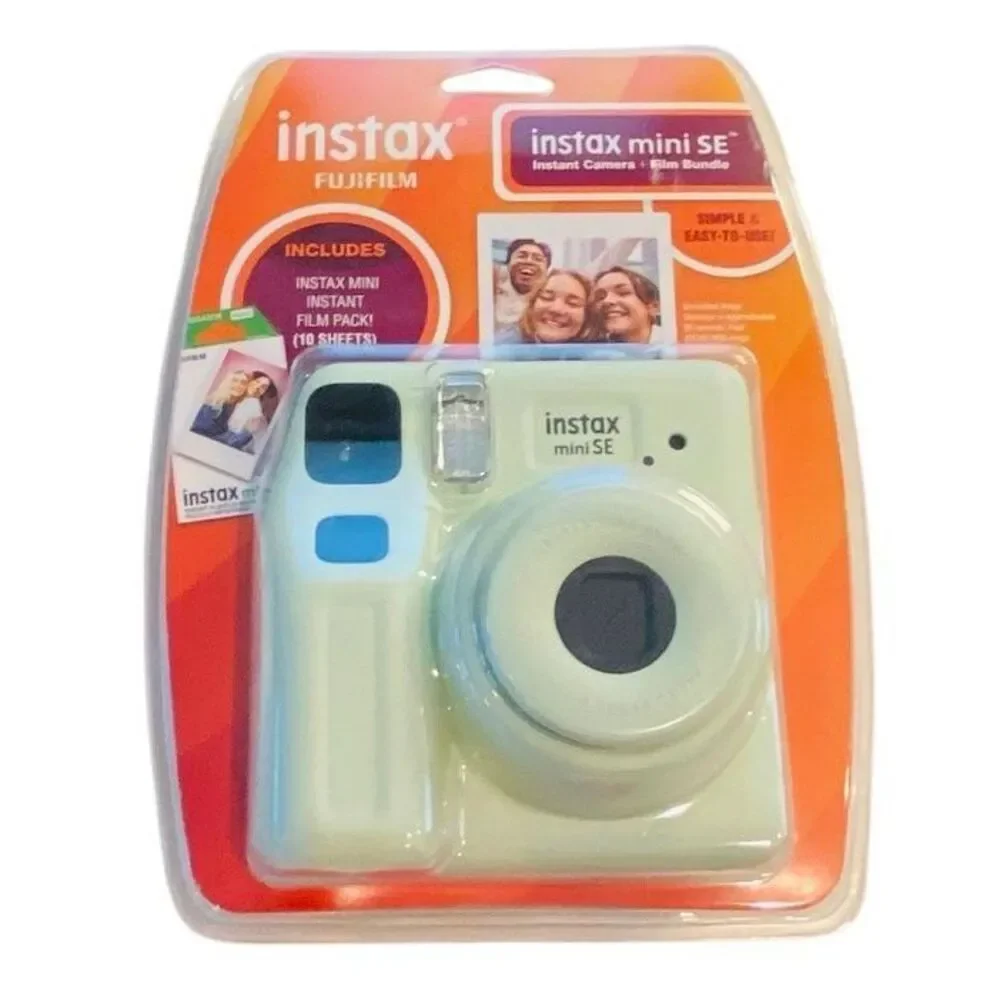 NWT Fujifilm instax Mini SE Instant Camera Green + Film Bundle